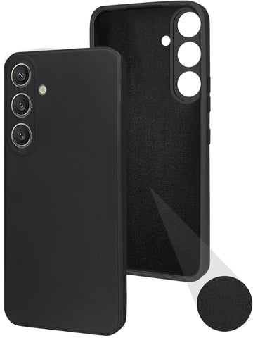 For Samsung Galaxy S24 Back Cover Case ( Matte Finish Silicone with Inside Fiber cloth)