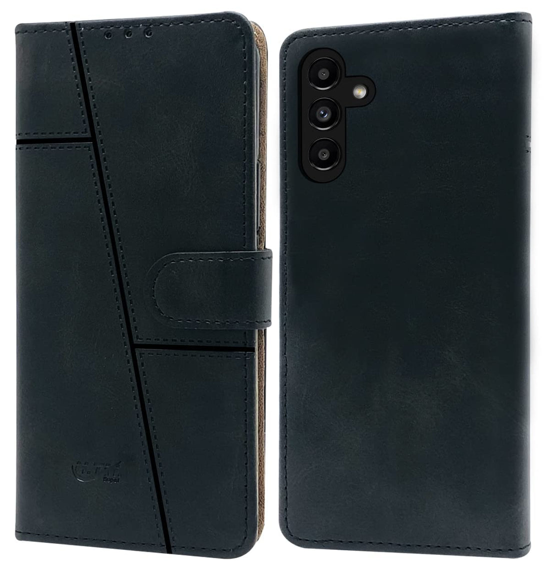 For Samsung Galaxy A13 5G Flip Cover Case (Stitched Leather Finish | Magnetic Closure | Inner TPU | Foldable Stand | Wallet Card Slots)