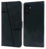 For Samsung Galaxy A13 5G Flip Cover Case (Stitched Leather Finish | Magnetic Closure | Inner TPU | Foldable Stand | Wallet Card Slots)
