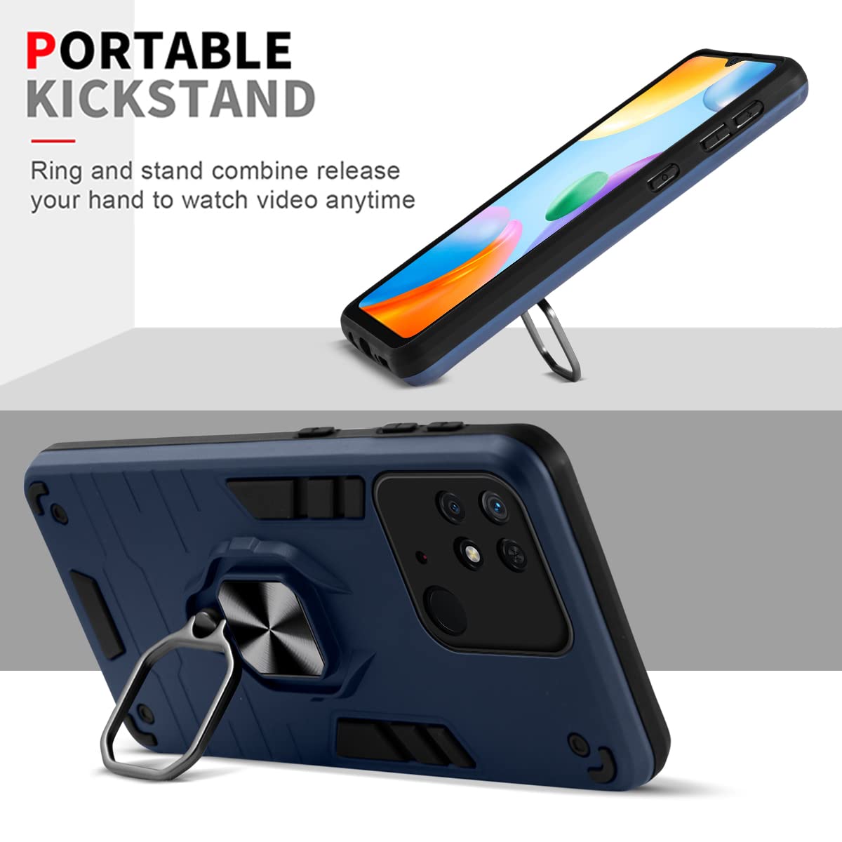 For Xiaomi Redmi 10 Power | Redmi 10 Back Cover Case (Shockproof Polycarbonate Dual Layer Hybrid Armor)