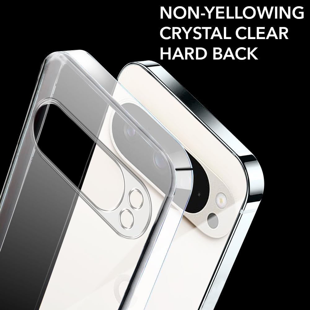 For Google Pixel 9 Pro Back Cover Case Lifetime Anti-Yellow Clear (Sleek Hard Crystal | Shockproof and Camera Protection)