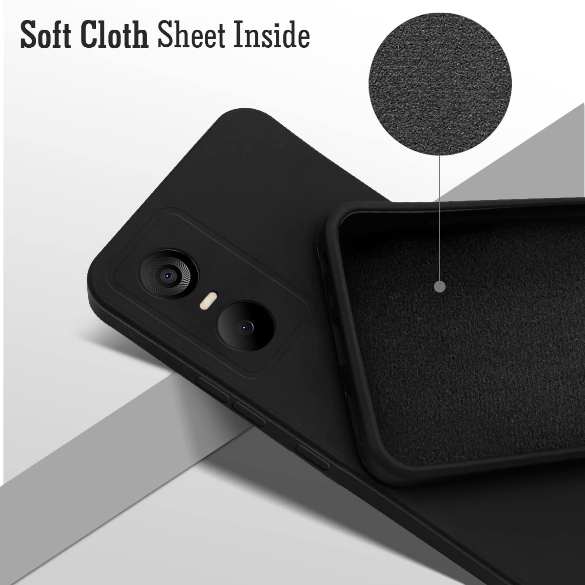 For Tecno Pop 6 Pro Back Cover Case (Inside Fiber Cloth | Smooth Matte Finish | Elegant Professional Look)