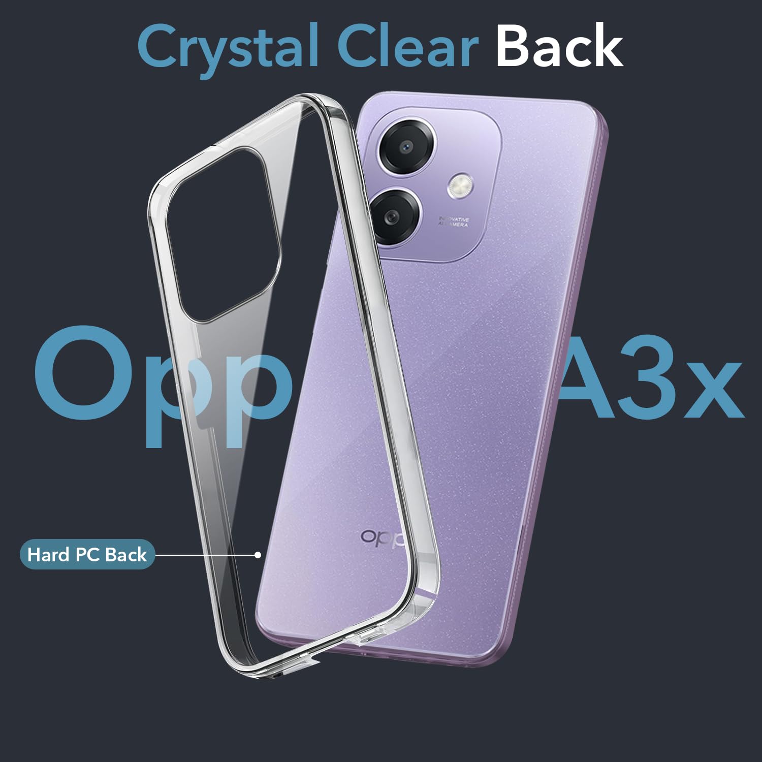 For Oppo A3X 5G Back Cover (Hard Anti Yellow Clear Case | Drop & Camera Protection | Shockproof Polycarbonate)