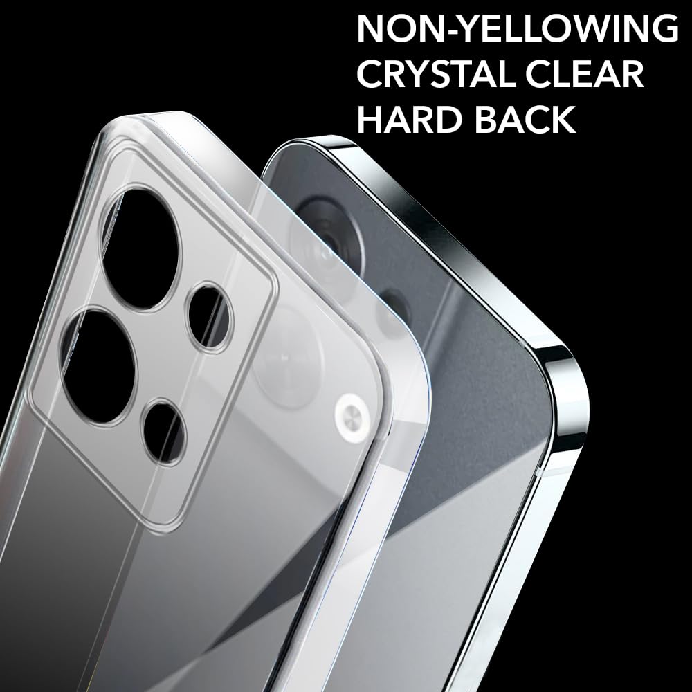 For Oppo Reno 8 5G Back Cover Case (Hard Anti Yellow Clear Case | Drop & Camera Protection | Shockproof Polycarbonate)
