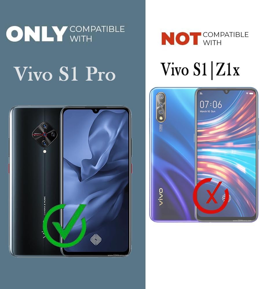 For Vivo S1 Pro Back Cover Case Lifetime Anti-Yellow Clear (Sleek Hard Crystal | Shockproof and Camera Protection)