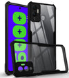 Fo Infinix Hot 12 Play Back Case Cover (Shockproof with Polycarbonate Clear Panel | Professional Black)