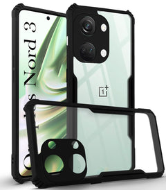 For Oneplus Nord 3 5G Back Cover Case (Shockproof with Polycarbonate Clear Panel)