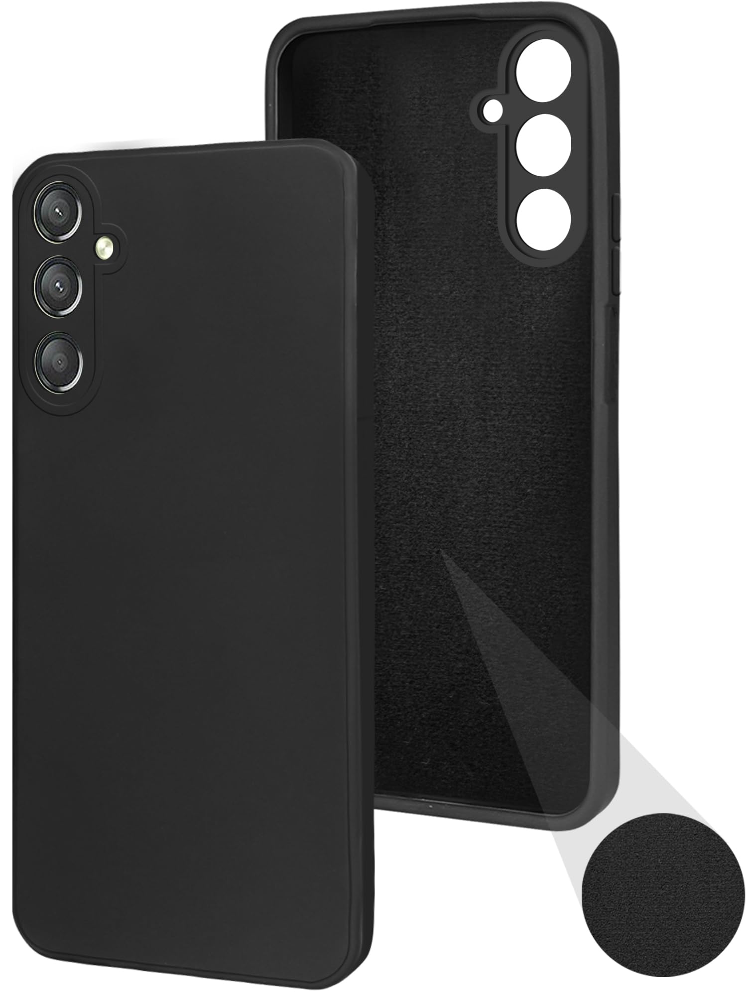 For Samsung Galaxy A24 Back Cover Case (Matte Finish Silicone with Inside Fiber Cloth)