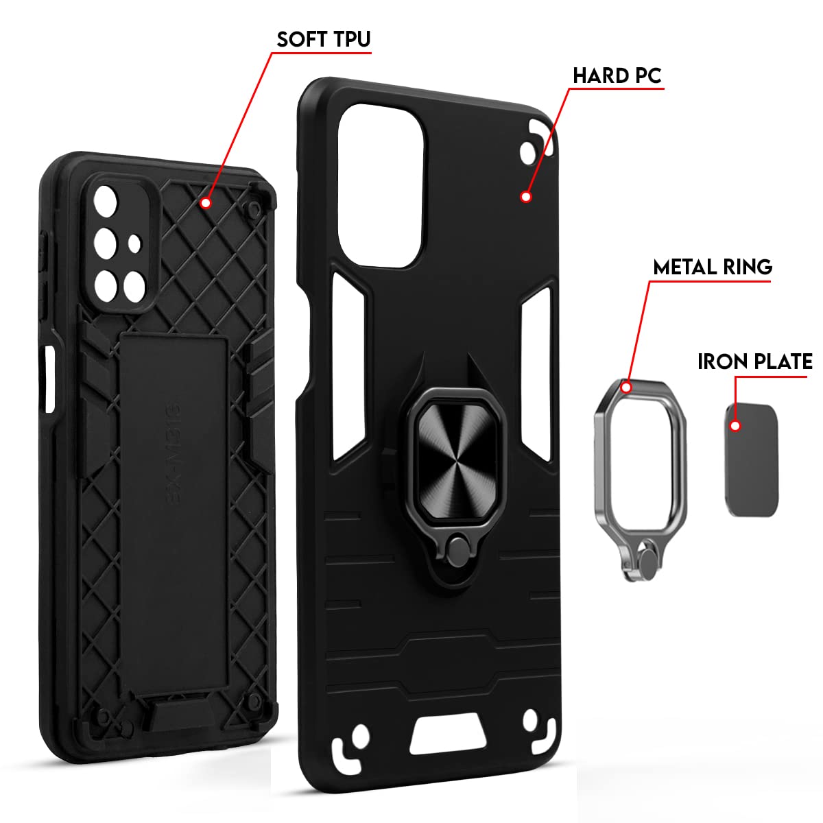 For Realme XT | Realme X2 Back Cover Case (Shockproof Polycarbonate Dual Layer Hybrid Armor)