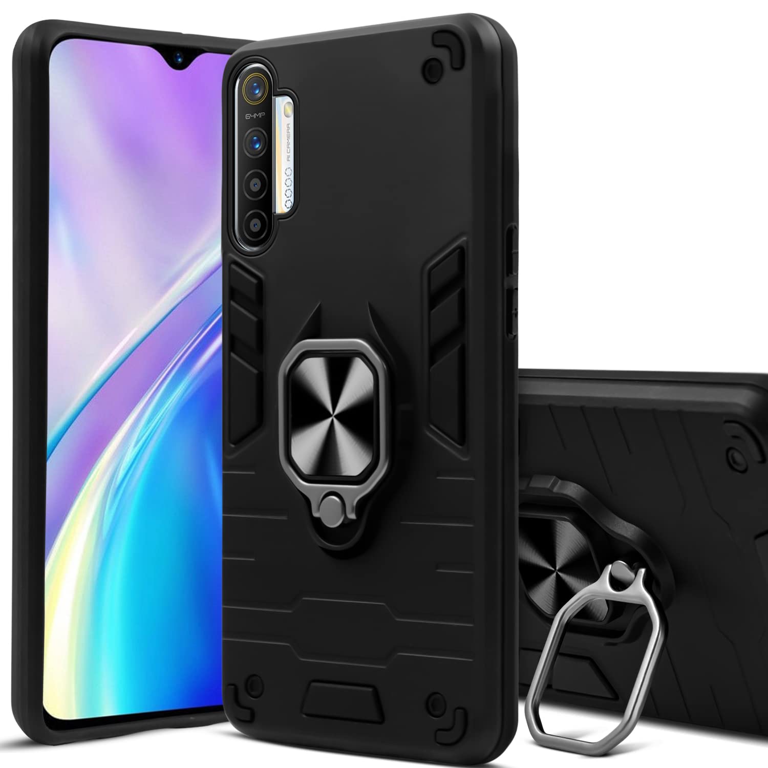 For Realme XT | Realme X2 Back Cover Case (Shockproof Polycarbonate Dual Layer Hybrid Armor)