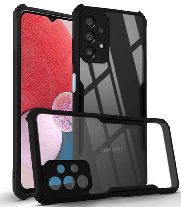 For Samsung Galaxy A13 4G Back Cover Case (Shockproof with Polycarbonate Clear Panel)