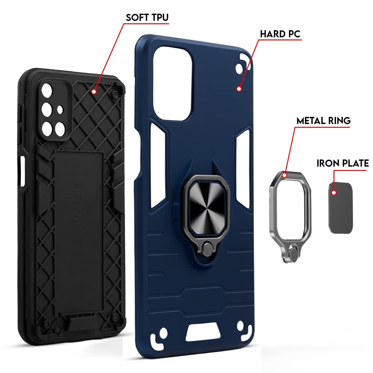 For Xiaomi Redmi Note 11 Pro |11 Pro 5G |11 Pro Plus Back Cover Case(Shockproof Polycarbonate Dual Layer Hybrid Armor)