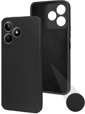 For Realme C53 Back Cover Case (Matte Finish Silicone with Inside Fiber Cloth)