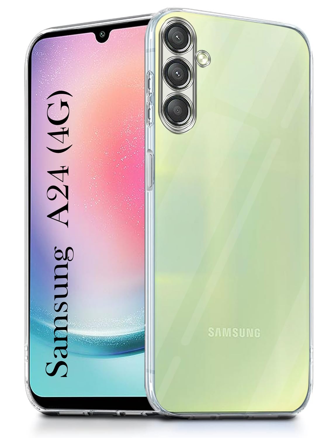 For Samsung Galaxy A24 Back Cover( Silicone Clear Shockproof Case with Camera Protection | Soft and Flexible | Transparent)
