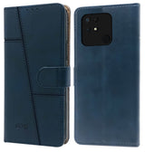 For Xiaomi Redmi 10C Flip Case Cover (Stitched Leather with Magnetic Closure)