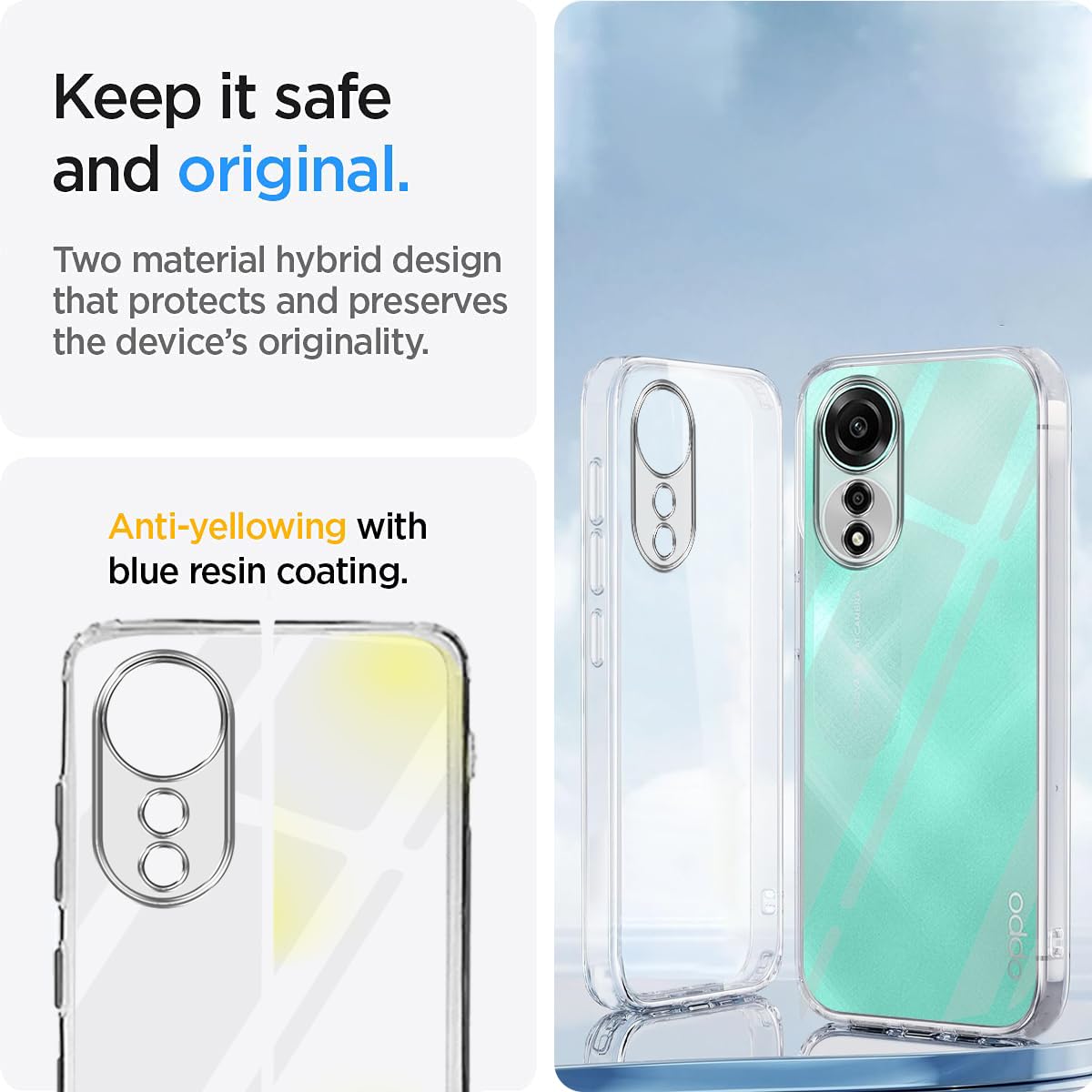 For Oppo A78 4G Back Cover  ( Silicone Clear Shockproof Case with Camera Protection | Soft and Flexible | Transparent)