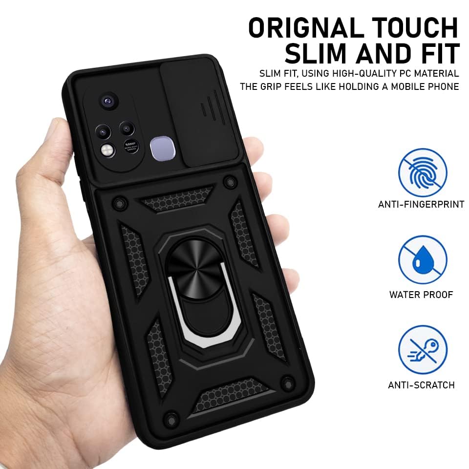 For Infinix Hot 11s Back Cover Case (Hybrid Dual Armor Polycarbonate)