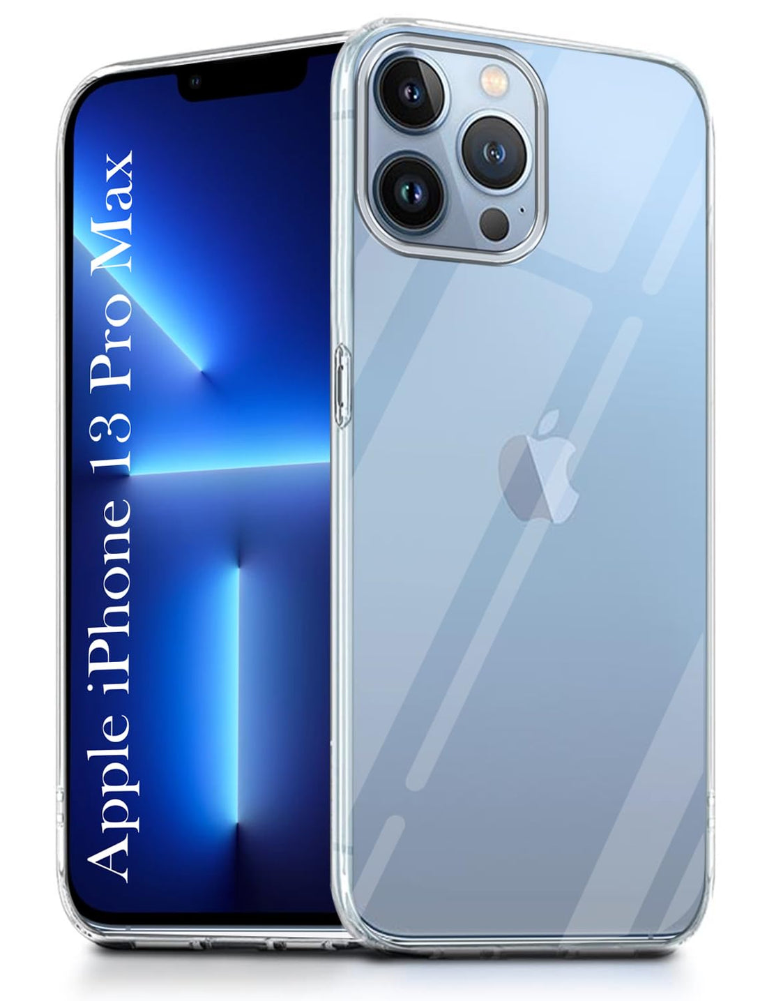 For Apple iPhone 13 Pro Max Back Cover ( Silicone Clear Shockproof Case with Camera Protection | Soft and Flexible | Transparent)
