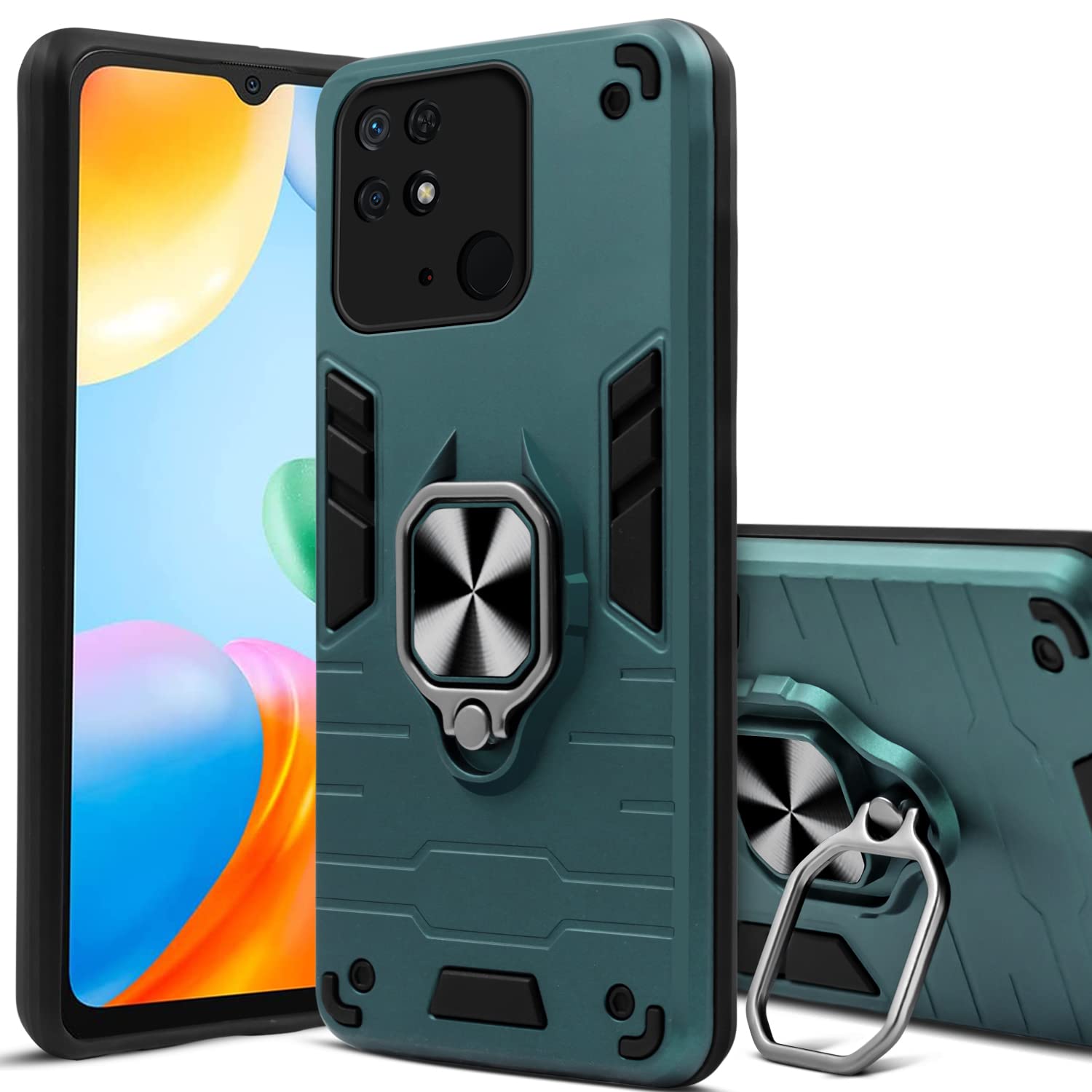 For Xiaomi Redmi 10 Power | Redmi 10 Back Cover Case (Shockproof Polycarbonate Dual Layer Hybrid Armor)