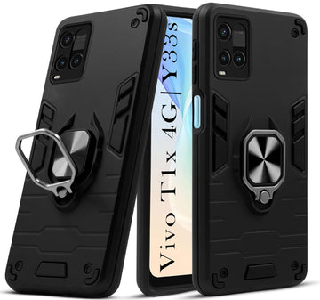 For Vivo T1x 4G (India) Back Cover Case (Shockproof Polycarbonate Dual Layer Hybrid Armor)