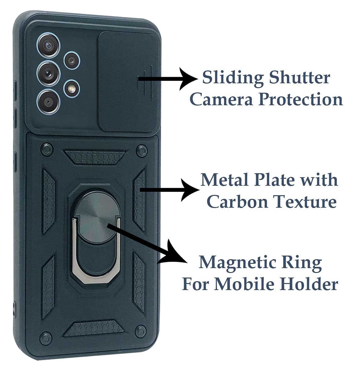 For Samsung Galaxy A32 4G Back Cover Case (Hybrid Dual Armor Polycarbonate)