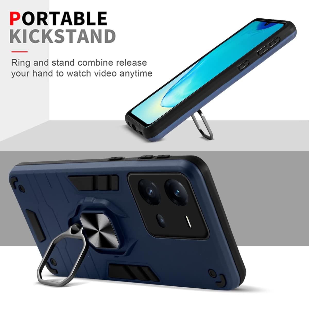 For Vivo V25 5G Back Case Cover (Shockproof Polycarbonate Dual Layer Hybrid Armor)