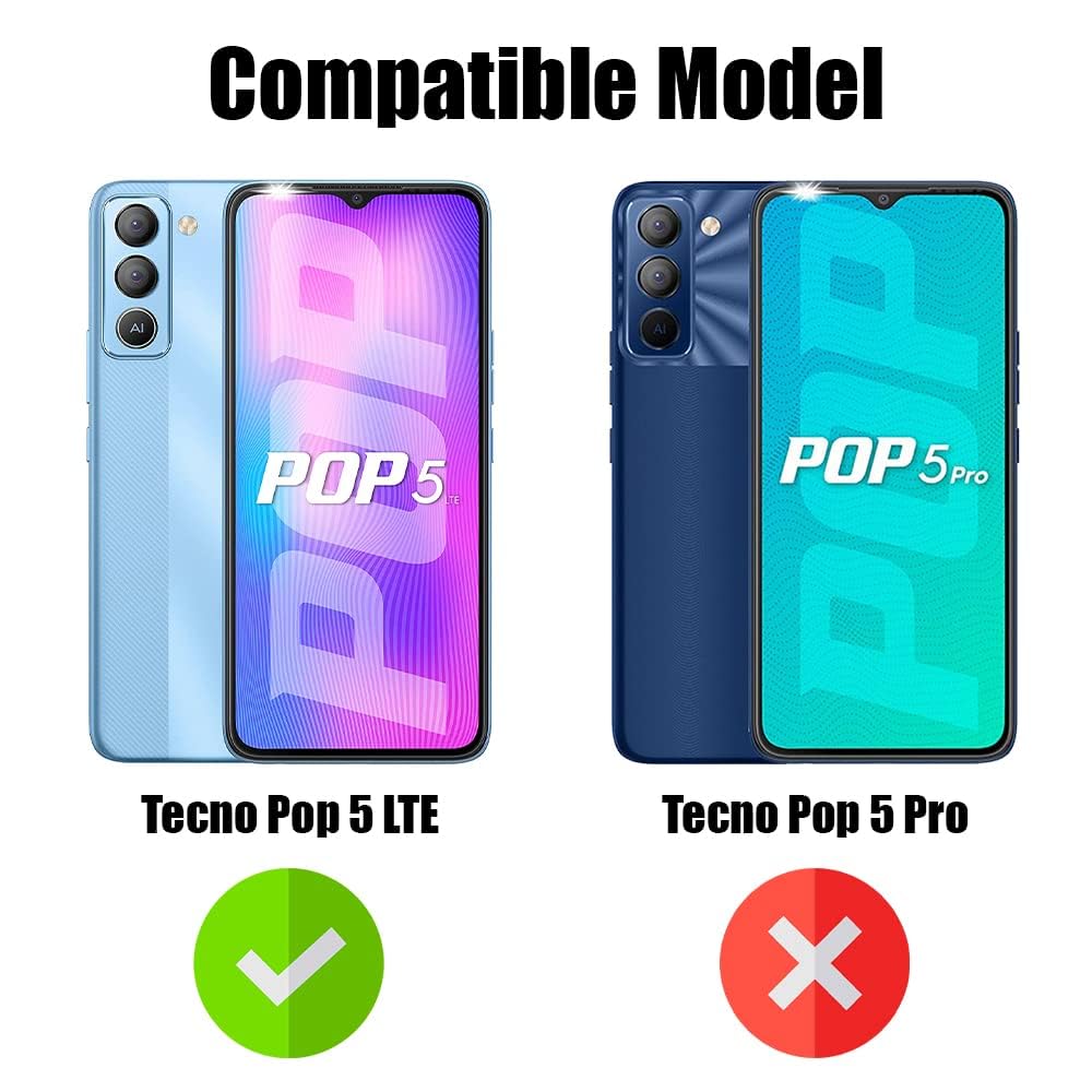 For Tecno Pop 5 LTE Back Cover Case (Inside Fiber Cloth | Smooth Matte Finish | Elegant Professional Look)