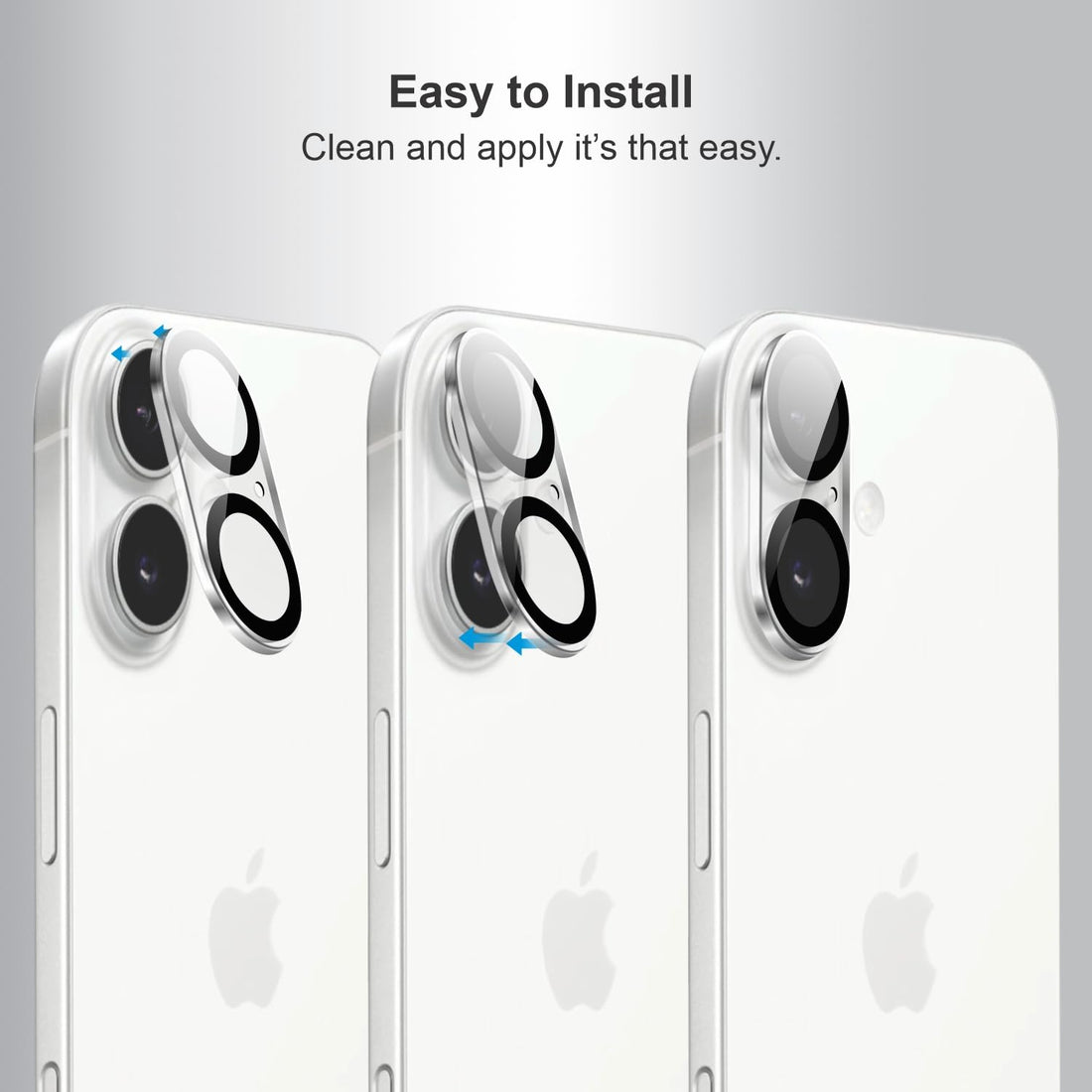 Crystal Clear Camera Lens Protector for iPhone 16 | iPhone 16 Plus – Sapphire 9H+ Glass, Anti-Scratch, Anti-Drop & Case Friendly