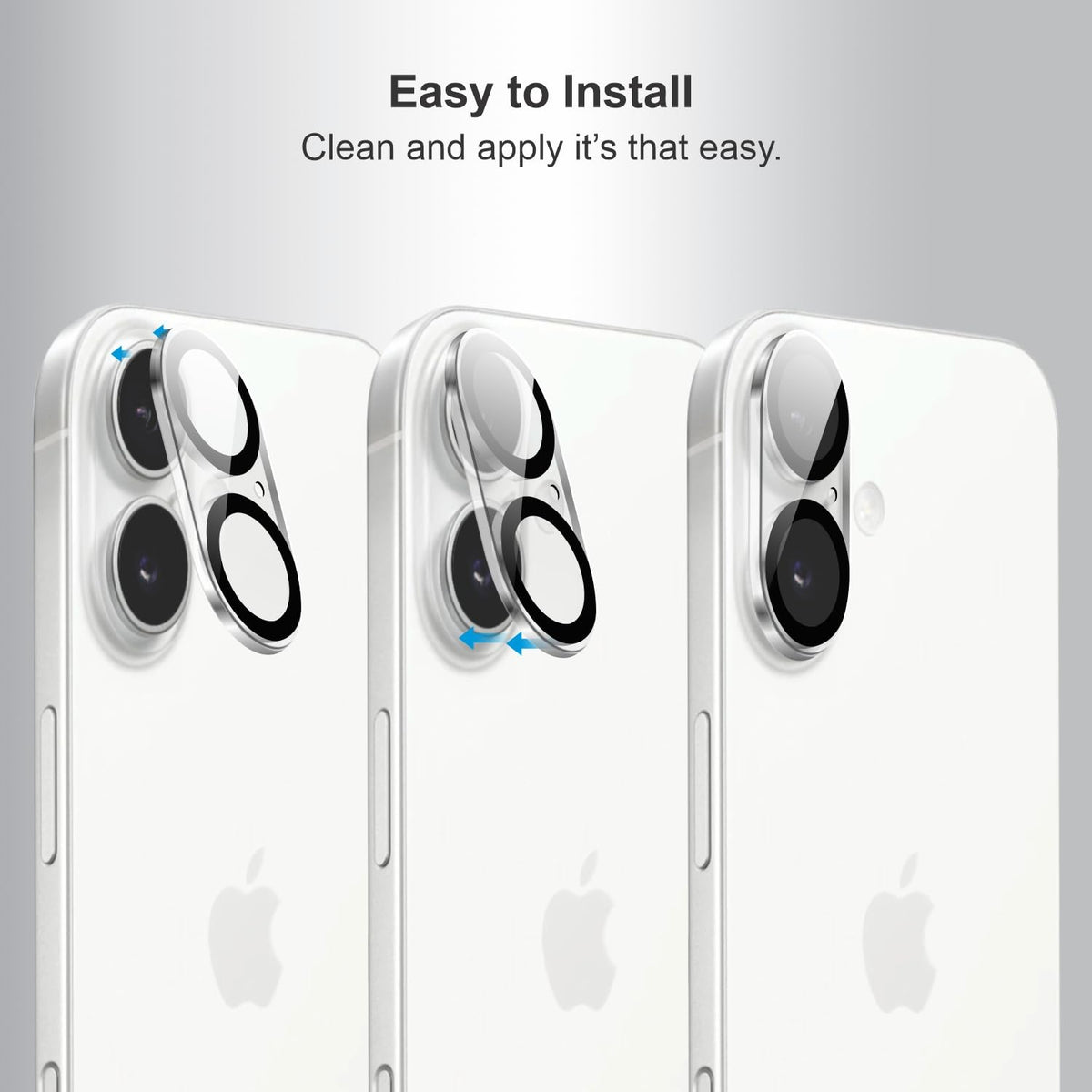 Crystal Clear Camera Lens Protector for iPhone 16 | iPhone 16 Plus – Sapphire 9H+ Glass, Anti-Scratch, Anti-Drop & Case Friendly