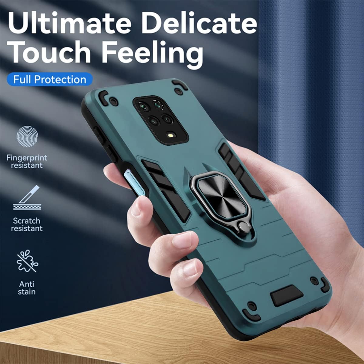 For Xiaomi Mi Redmi Note 9S Back Cover Case (Shockproof Polycarbonate Dual Layer Hybrid Armor)