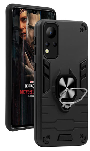For Infinix Note 12 Back Cover Case (Dual Layer Hybrid | Ring Holder & Kickstand | 360 Degree Shockproof Protection)