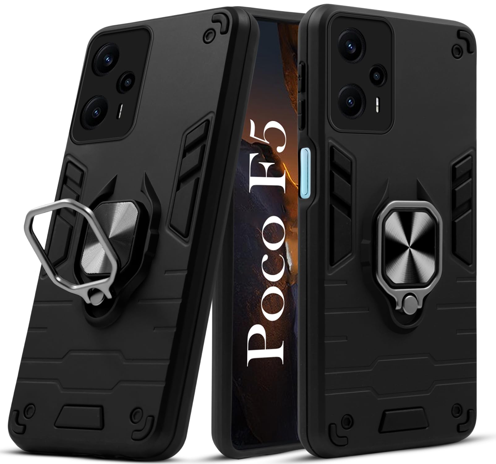For Xiaomi Poco F5 5G Back Cover Case (Shockproof Polycarbonate Dual Layer Hybrid Armor)