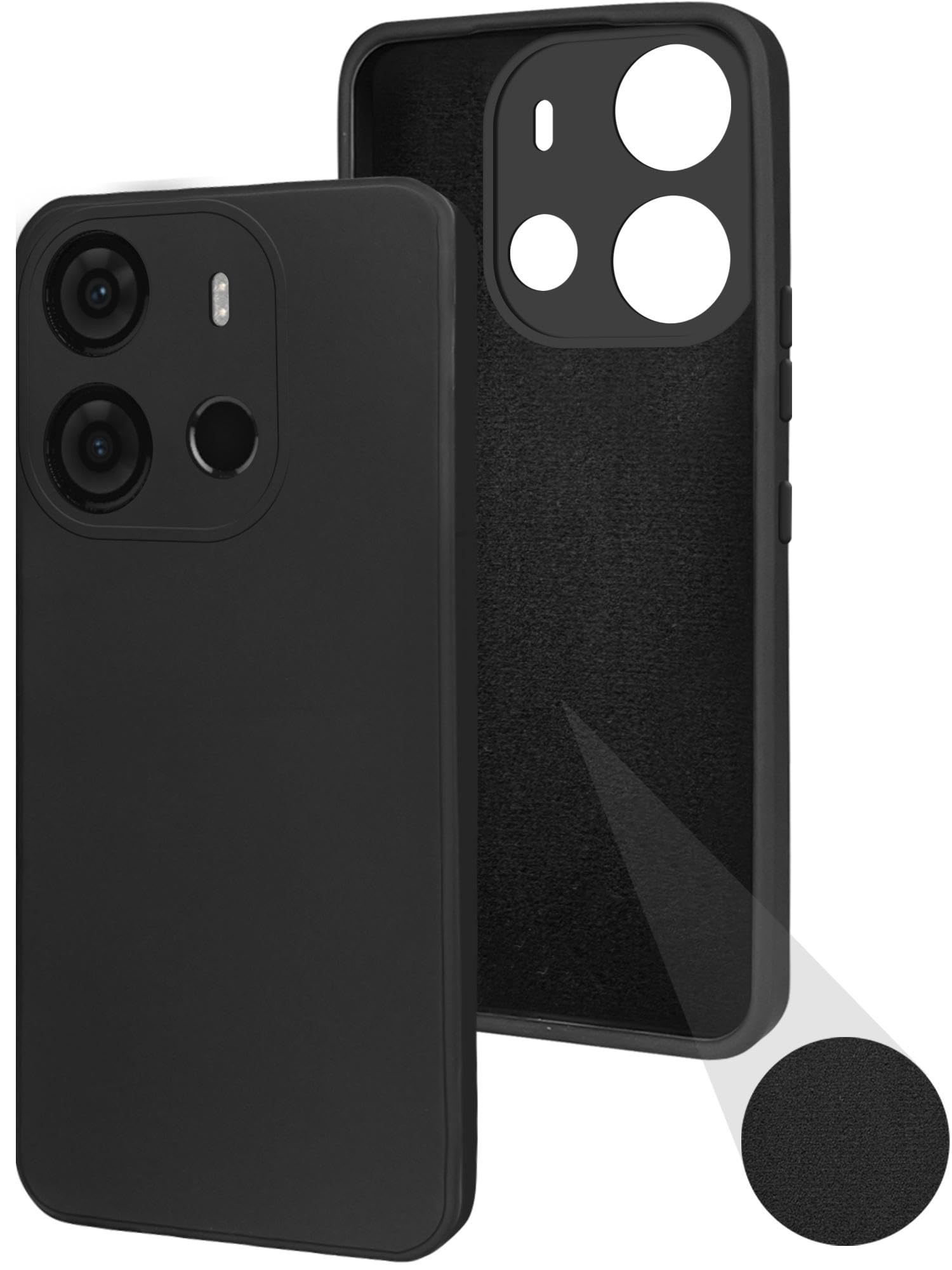 For Tecno Spark Go 2023 Back Cover Case (Matte Finish Silicone with Inside Fiber Cloth)
