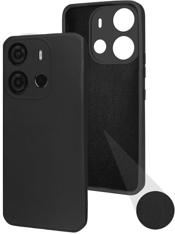 For Tecno Spark Go 2023 Back Cover Case (Matte Finish Silicone with Inside Fiber Cloth)