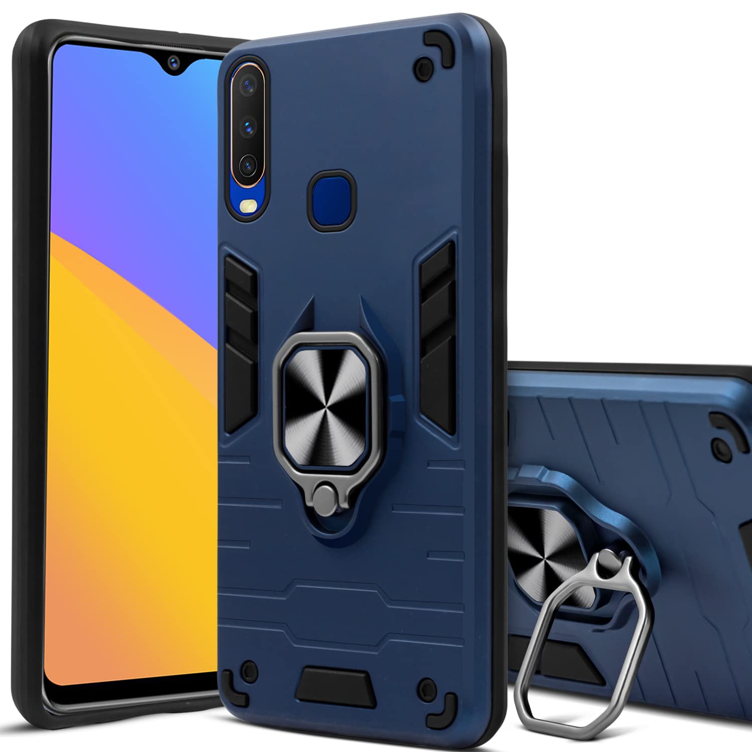 For Vivo Y12 | Y15 | Y17 Back Cover Case (Shockproof Polycarbonate Dual Layer Hybrid Armor)