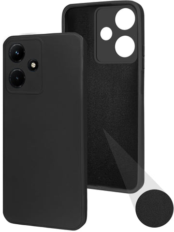 For Infinix Hot 30i Back Cover Case (Matte Finish Silicone with Inside Fiber Cloth)