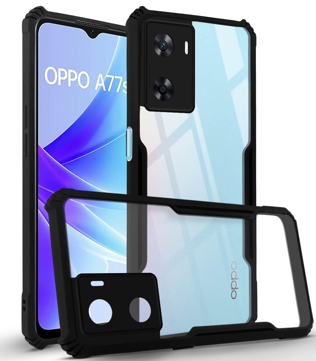 For Oppo A77 4G | Oppo A77s Back Cover Case (Shockproof with Polycarbonate Clear Panel)