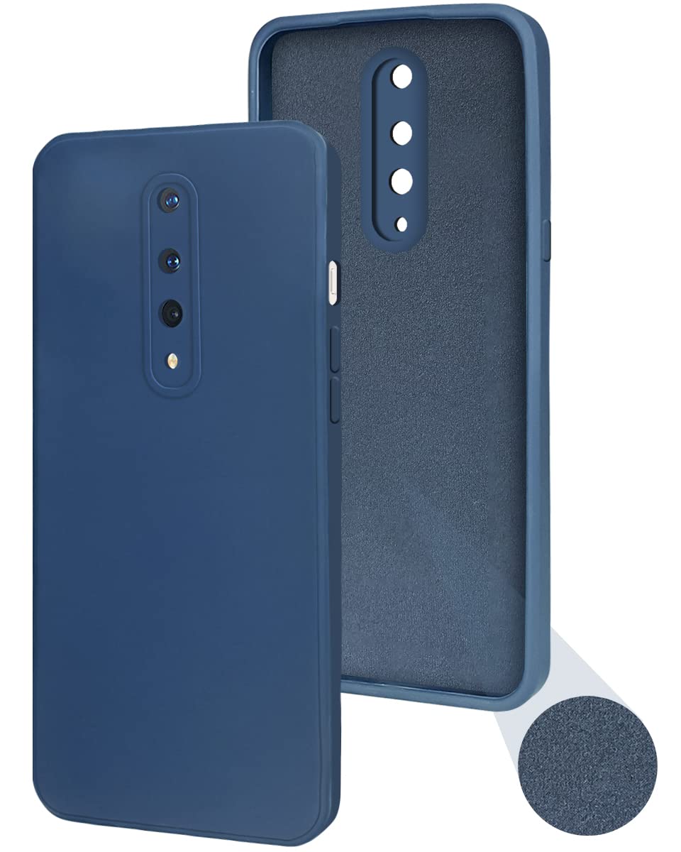For OnePlus 8 Back Cover Case (Matte Finish Silicone with Inside Fiber Cloth)