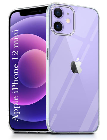 For Apple iPhone 12 Mini Back Cover( Silicone Clear Shockproof Case with Camera Protection | Soft and Flexible | Transparent)