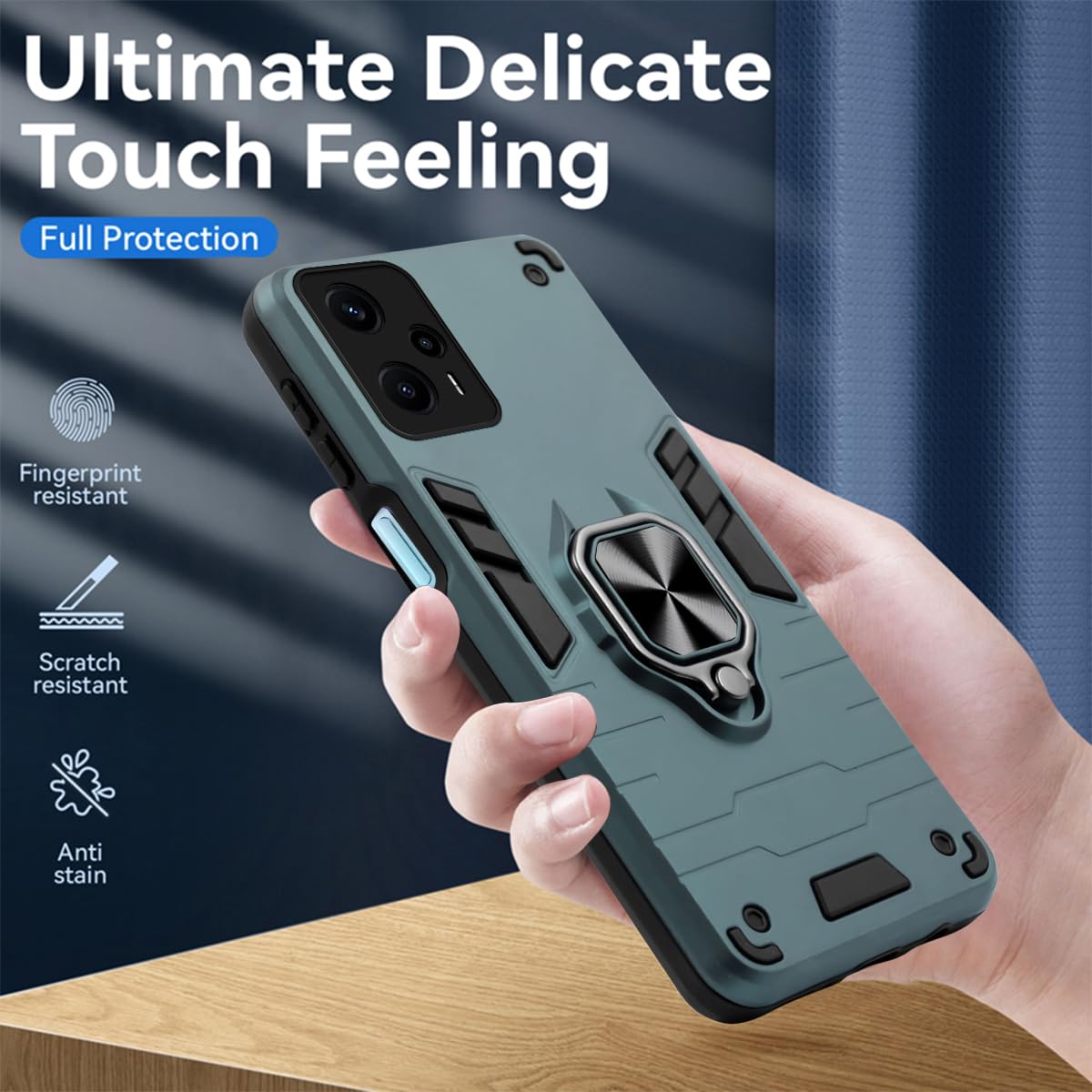 For Xiaomi Poco F5 5G Back Cover Case (Shockproof Polycarbonate Dual Layer Hybrid Armor)