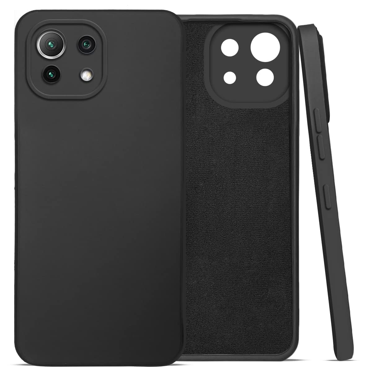 For Xiaomi 11 Lite 5G NE Back Cover Case (Matte Silicone with Inside Fiber Cloth)