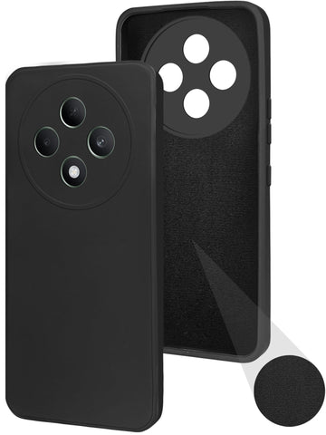 Back Cover Case for Oppo Reno 12F (Matte Finish Silicone with Inside Fiber Cloth)