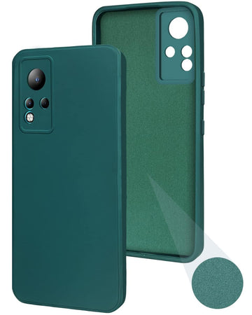 For Infinix Note 11 Back Cover Case (Matte Finish Silicone with Fiber cloth)