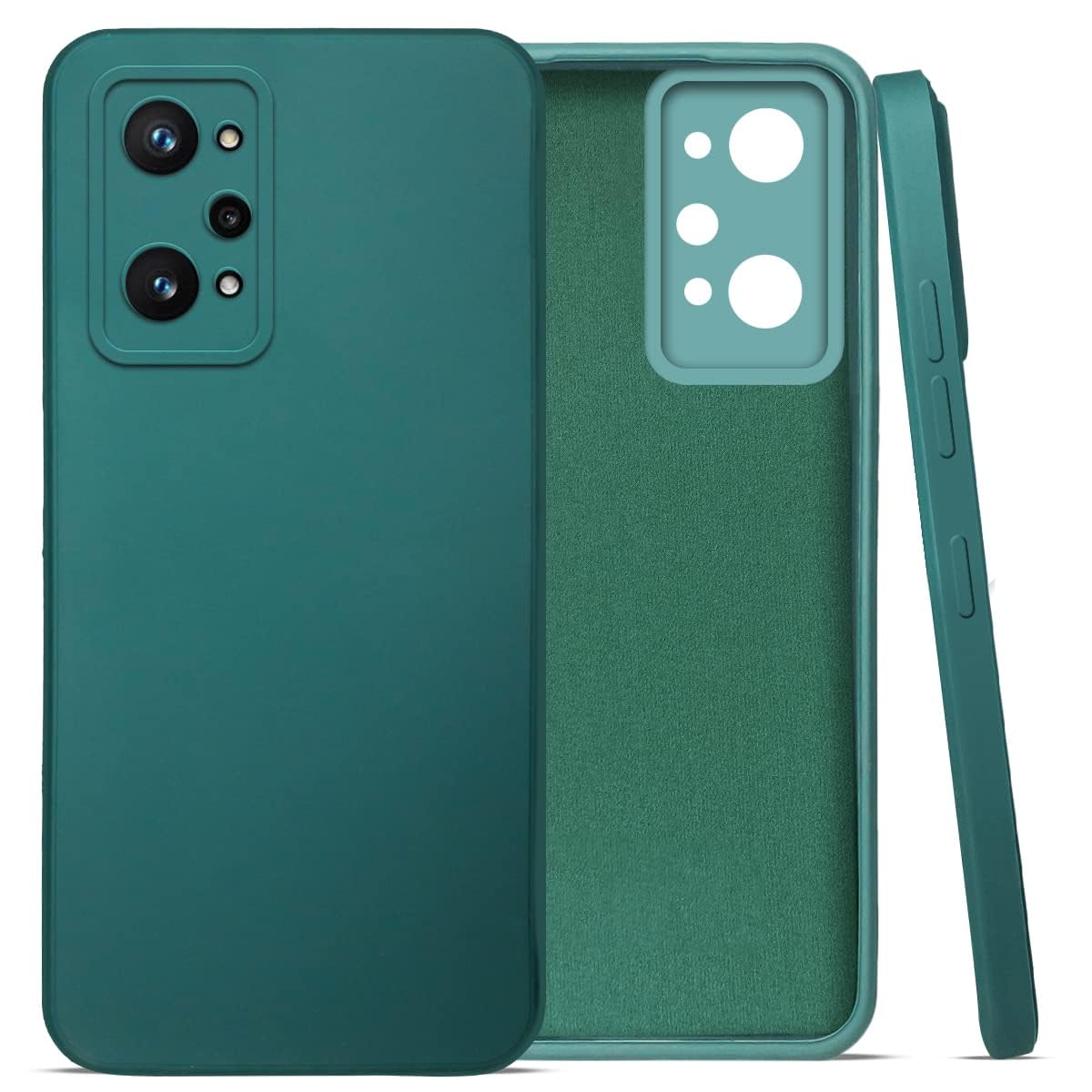For Realme GT Neo 3T Back Cover Case ( Matte Silicone with Inside Fiber cloth)