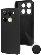 For Infinix Note 40 Pro 5G | Infinix Note 40 Pro Plus Back Case Cover (Matte Finish Silicone with Inside Fiber Cloth)