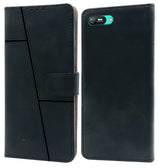 For Itel A25 Flip Cover Case (Stitched Leather Finish | Magnetic Closure | Inner TPU | Foldable Stand | Wallet Card Slots)