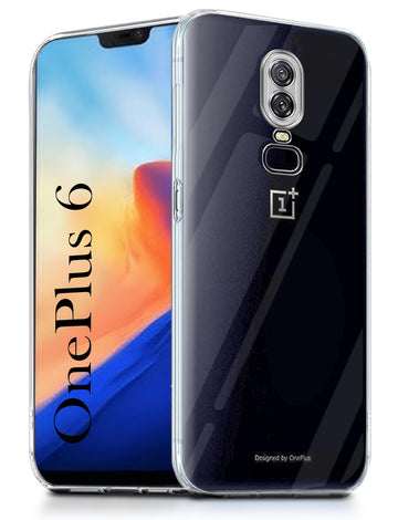 For OnePlus 6 Back Cover ( Silicone Clear Shockproof Case with Camera Protection | Soft and Flexible | Transparent)