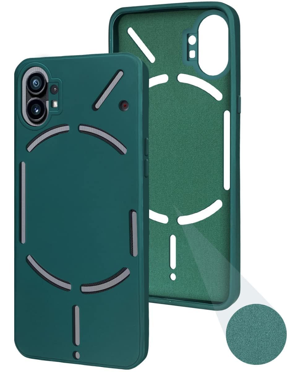 For Nothing Phone 1 Back Case Cover (Matte Finish Silicone with Inside Fiber Cloth | Elegant Professional Look)