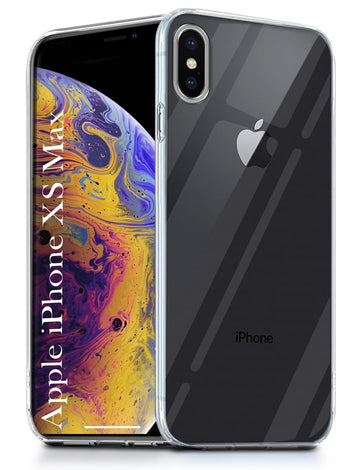 For Apple iPhone Xs Max Back Cover (Silicone Clear Shockproof Case with Camera Protection | Soft and Flexible | Transparent)