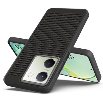 For Vivo Y200 Pro 5G Back Cover Case (Unique Texture Design | Silicon Flexible Case | Slim and Light Weight | Soft Touch Feel)